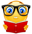Nerd emoticon vector image