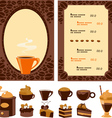 Menu for cafe vector image