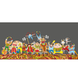 Circus Performance Parade Crowd vector image