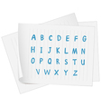 A paper with the complete letters of the alphabet vector image