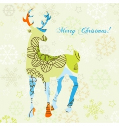 Christmas deer vector image