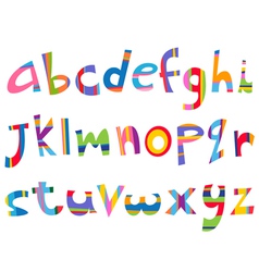 Lower case fun alphabet vector image
