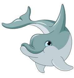 Swimming dolphin vector image