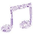 Music note vector image