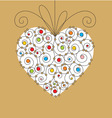 Greeting card with heart vector image