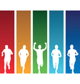 Colourful runners vector image