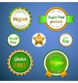 Organic labels logos and stickers vector image