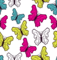 Seamless butterfly pattern vector image
