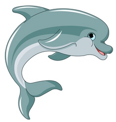 Jumping dolphin vector image