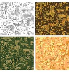 Digital pixel camouflage vector image