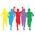 Colourful runners vector image