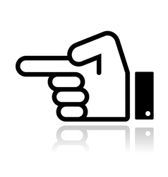 Pointing hand icon vector image