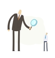 Boss examines its employee vector image