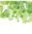 Beautiful background with butterflies and green vector image