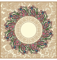 Ornate floral carpet background vector image