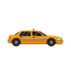 Yellow taxi vector image