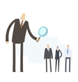 Boss chooses experienced staff vector image