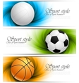 Set of banners with balls vector image