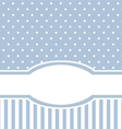 Birthday or baby shower invitation blue card vector image