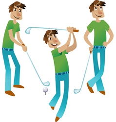 Happy Golfer set vector image