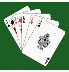 Full house aces and jacks vector image