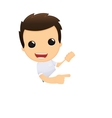 Funny cartoon casual man vector image