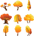 Set of trees - autumn vector image