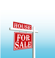 Sign of house for sale vector image