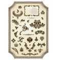 Floral vintage royal design element vector image