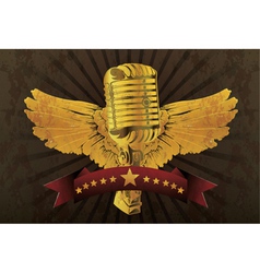 Music emblem vector image
