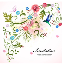 Invitation flower vector image