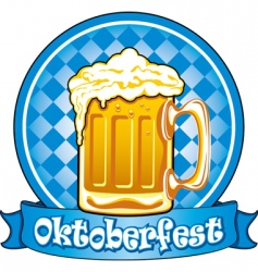 Oktoberfest beer vector image