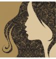 Girl's face grunge vector image