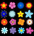 Floral blossoms set vector image