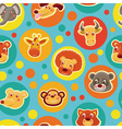 Cartoon animal heads vector image