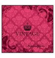 Seamless background floral ornament red vector image