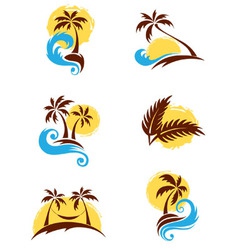 Palm trees vector image