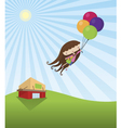 Young Girl Grocery Shopping vector image