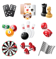 Sports and leisure icons set vector image