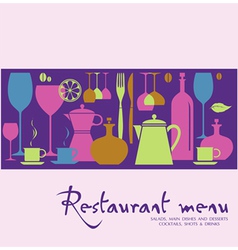 Restaurant menu design vector image