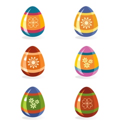 Easter eggs icons vector image