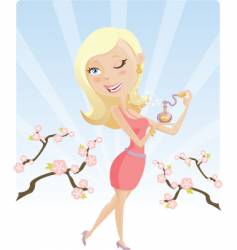 The scent of spring vector image