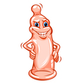 Smiling condom cartoon vector image
