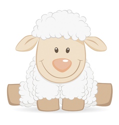 Cartoon baby sheep vector image