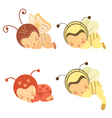 Sleeping Babies set vector image