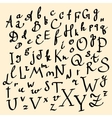 Alphabet Hand drawn letters vector image