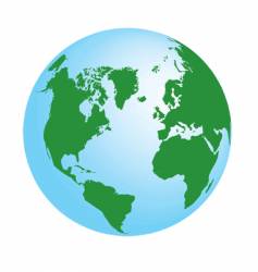 Planet earth map vector image