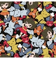 Seamless pattern with doodle kawaii vector image