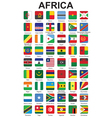 Buttons with African countries flags vector image