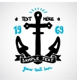 Doodle anchor with place for your text vector image